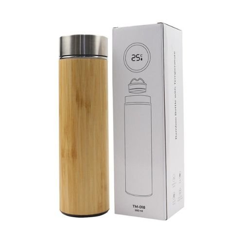 BAMBOO FLASK WITH TEMPERATURE DISPLAY - Image 3