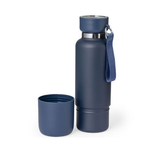 Multi-function SS Bottle - Double Wall, Base Cup, Lanyard - Image 3