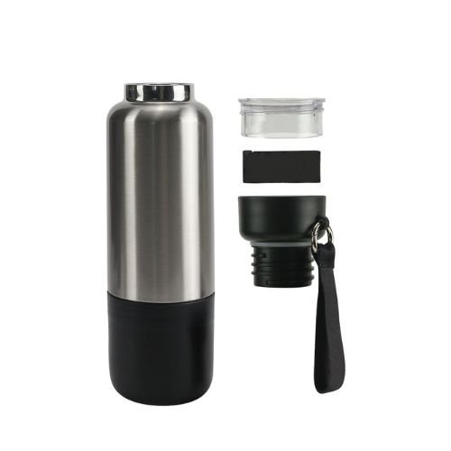 Multi-function SS Bottle - Double Wall, Base Cup, Lanyard - Image 4