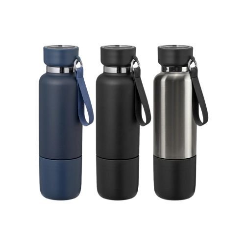 Multi-function SS Bottle - Double Wall, Base Cup, Lanyard - Image 5